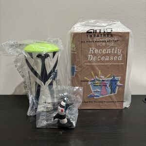 AMC Beetlejuice Handbook For The Recently Deceased Popcorn Bucket W/Cup &Topper